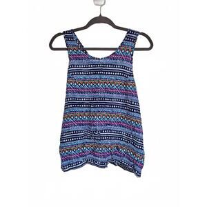 Vera Bradley Geometic Multicolor Racerback Pajama Tank Top Womens Size Small